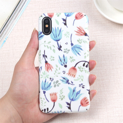 

Винтаж цветочный красивый цветок Обложка для iphone 7 8 плюс телефон чехол матовый тонкий жесткий Пластик Корпус для IPhone X 6s 6