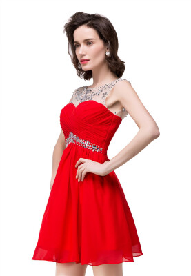 

Crystal Short Formal Cocktail Homecoming Evening Party Prom Dresses Pageant Bridesmaid Gown