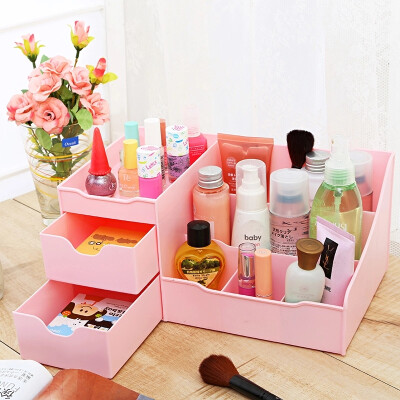 

Star Discovery Storage Box Cosmetics Storage Box Drawer Plastic Jewelry Box Storage Box Desktop Makeup Box Desktop Finishing Box Pink 2 Set