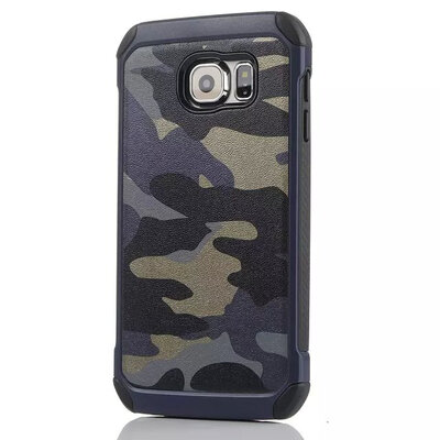 

MITI Case For Samsung Galaxy S6 New Arrival Camouflage Pattern 2 in 1 Durable Hard Silicon + PU Cell Phone Cover for samsung S6