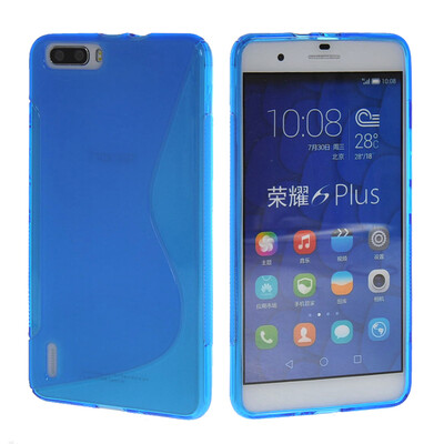 

MOONCASE S - линия Мягкие гибкие силиконовый гель ТПУ Оболочка задняя крышка чехол для Huawei Honor 6 plus 6X синий