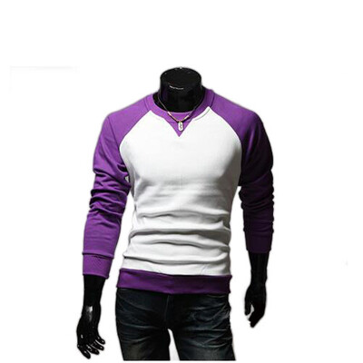 

Zogaa New Korean Mens T-shirt Raglan Sleeve Matching Color Slim