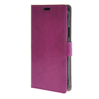 

MOONCASE Smooth PU Leather Flip Wallet Card Slot Bracket Back чехол для Samsung Galaxy S6 Active G890 Purple