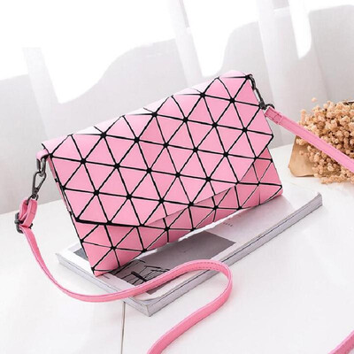 

2018 new small solid plaid geometric lingge envelope handbag women clutch ladies purse crossbody messenger shoulder bags LB647