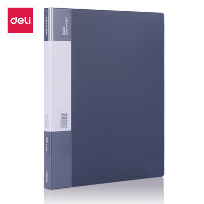 

Deli deli 30 pages A4 matte information book folder office file book dark blue 5116