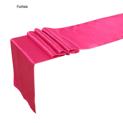 

12" x 108" Satin Table Runner Wedding Venue Decorations Wedding Party 8 Colors