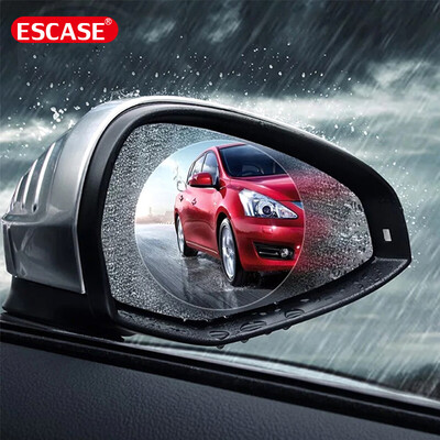

ESCASE Rearview Mirror Rainproof Film Mirror Waterproof Film Car Rainproof Anti-fog Rear Film Car Waterproof Film Mirror Rear Light Sticker Round 2 Pack BGA-02