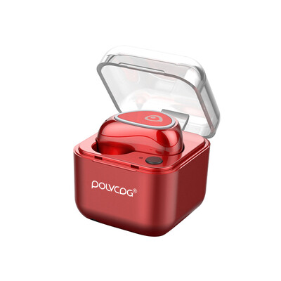 

Platinum Code POLVCDG M19 Wireless Bluetooth Headset Mini Ultra Small Driving Sports Ear Invisible Earbuds Mono Ear Headphones Universal Music Apple Andrews Red