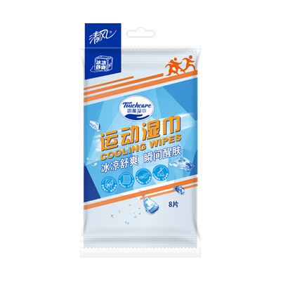 

Breeze APP sports wipes function series 8 pieces 1 package in the package after the movement is very refreshing