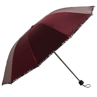 

[Jingdong supermarket] Parkson Yang umbrella folding double increase business umbrella three fold umbrella 10 reinforced umbrella dual sunny umbrella 6353 purple