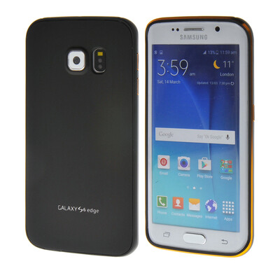 

MOONCASE бампер кадр + Жесткий Прорезиненные резиновое покрытие Разрабатывают чехол для Samsung Galaxy S6 Edge Черный