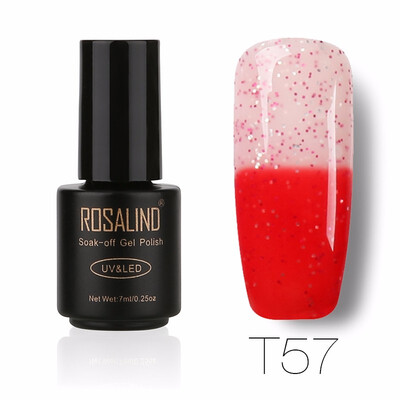 

ROSALIND Gel 1S 7ML Changing Temperature Nail Polish UV LED Glitter Manicure Nail Art Semi Permanent Soak Off Gel Lacquer