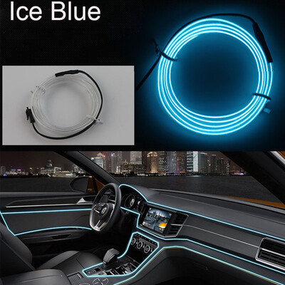 

Автомобиль Styling 5m 12V автомобилей Светодиодные холодные огни Гибкие неоновые электрические лампы EL на автомобильных светодиодных ленточных линиях Декоративные светодиодные прожекторы