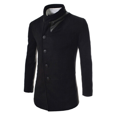 

Zogaa New Mens Wool Coat Autumn And Winter Single-breasted Casual