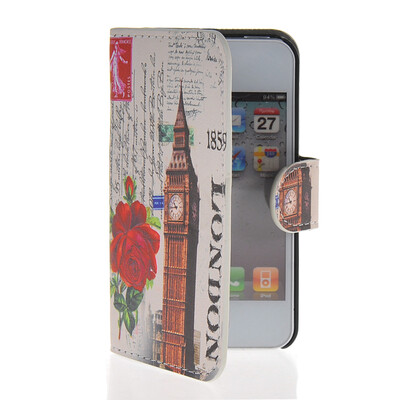 

MOONCASE Scenic Design Leather Side Flip Wallet Card Slot Pouch Stand Shell Back ЧЕХОЛ ДЛЯ Apple iPhone 4 4S