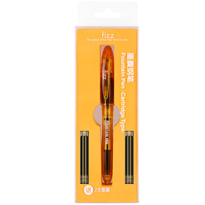 

Fizz F Flip Pen Transparent Sheet Metal Pen Ink Pen Gift sac Orange FZ441001D-C