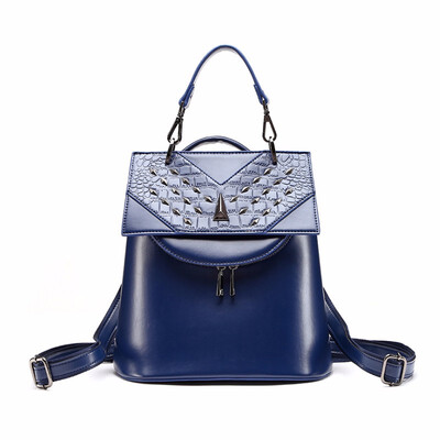 

New fashion school bags for women backpack genuine leather school backpacks women travel bags waterproof retro vintage backpacks