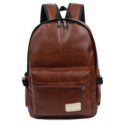 

Casual Fashion Men Women PU Leather Backpack School Bookbag Laptop Shoulder Bags