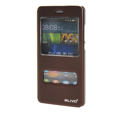 

MOONCASE ЧЕХОЛ ДЛЯ Huawei Ascend P8 Lite View Window Leather Flip Bracket Back Cover wine