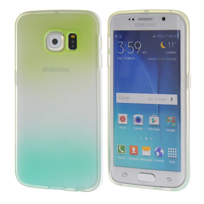 

MOONCASE Galsxy S6 Edge Case Rainbow Flexible Durable Silicone Gel TPU Skin Slim Case Cover for Samsung Galsxy S6 Edge / a02