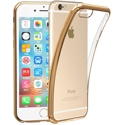 

BIAZE Apple 6 6s Plus phone case iPhone6 ​​ 6s Plus protective cover plating TPU all-inclusive anti-drop transparent soft shell JK113- champagne gold