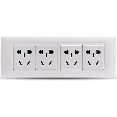 

Simon simon combination of 52 series steel floor 118 type switch socket panel four multi-purpose five-hole panel 10A twelve hole socket