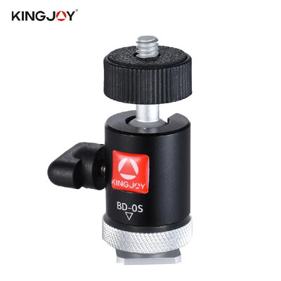 

Kingjoy BD0S Mini Ball Head Mount with Hot Shoe Adapter for LED Light Monitor Tripod DSLR Camera Camcorder Video Studio Photo