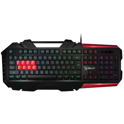 

Shuangfeiyan A4TECH B3590R blood hand ghost 8 optical axis RGB color diffuse full speed keyboard esports mechanical keyboard game keyboard red black