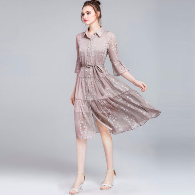

BURDULLY Fashionable Vintage Woman Dresses Big Size 2018 Long Summer Dress Luxury Designer Chinese Style Clothing Dresses