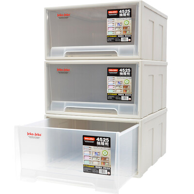 

JEKO&JEKO transparent plastic baby sewing cabinet large 3 Pack childrens wardrobe storage box chest of drawers storage cabinet finishing storage box drawer storage cabinet SWB-5448