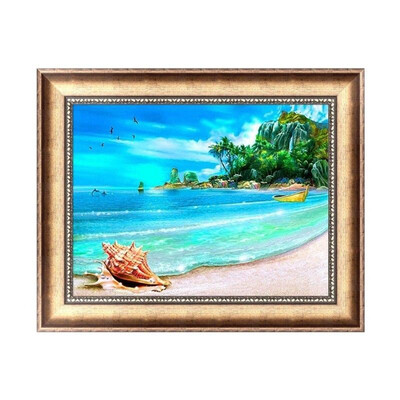 

UpperX DIY 5D Diamond Embroidery Beautiful Seaside Painting Cross Stitch Home Decor