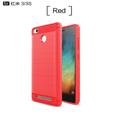 

For Xiaomi Redmi 3S Carbon Fiber Phone Cases Soft TPU Anti-Knock Cover For Xiaomi Redmi 3 case