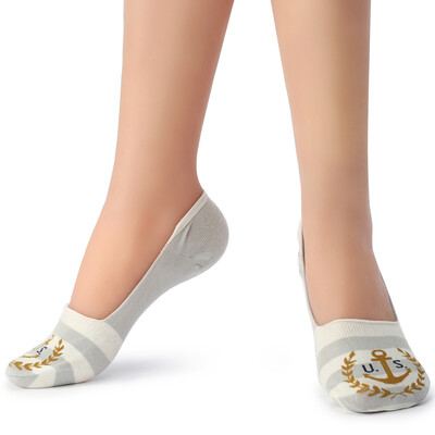 

Розовые носки Японский импорт матросов якорей Японские носки носки серые