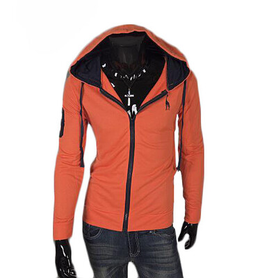

Zogaa New Men's Hoodie Matchhing Color Embroidery