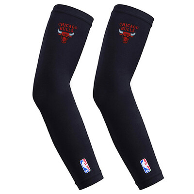 

NBA Basketball Arm Bracers Sports Protector Elastic Pressure Arm Extended Luminous Breathable Elbow Arm 2 Only Base Black M / L