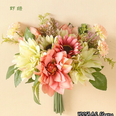 

YOOSA Artificial Silk Wedding Flowers Plants White Blue Fake Fabric Flowers for Fall Home Wedding Chiristmas birthday Decoration