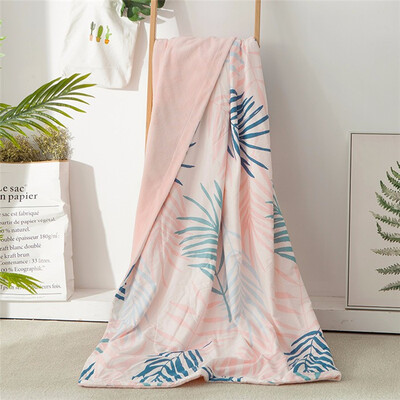 

Luxuly Plantain Blanket Cotton Fabric Blanket 200230cm Bed Spread Quilt Green Throw Summer Tropical Blanket Queen for Bed