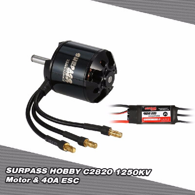 

SURPASS HOBBY 2208 1350KV 14 Poles Brushless Motor 20A ESC 2-4S for RC Airplane Fixed-wing Glider Warbirds