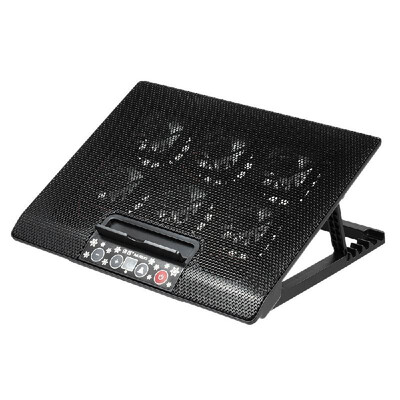 

NUOXI USB Laptop Cooler Notebook Cooler 6 Cooling Fans Height Adjusting Blue LED for 12-17 Inch Laptop