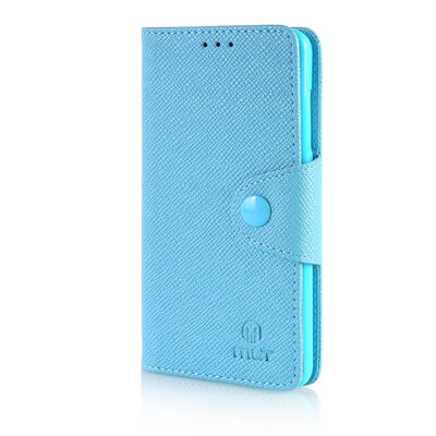 

MOONCASE Cross pattern Leather Side Flip Wallet Card Slot Pouch Stand Shell Back ЧЕХОЛ ДЛЯ Microsoft Lumia 535 Blue