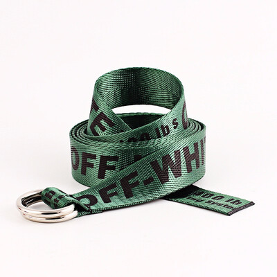 

Women Fashion And Leisure Alphabetic printing Double ring buckle Canvas belt