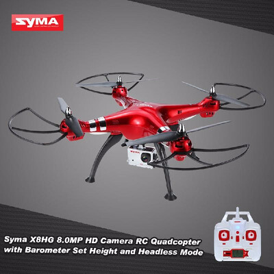 

RC Drone Aerial Photography Syma X8HG with 80MP HD Camera RC Quadcopter with Barometer Set Height&Headless Mode RC Helicopter