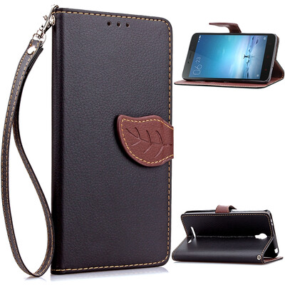 

MOONCASE [Leaves Magnetic Button] Premium PU Leather Wallet Pouch Flip Bracket TPU Cover Case for Xiaomi Redmi Note2 Hongmimi Note2 (5.5inch)