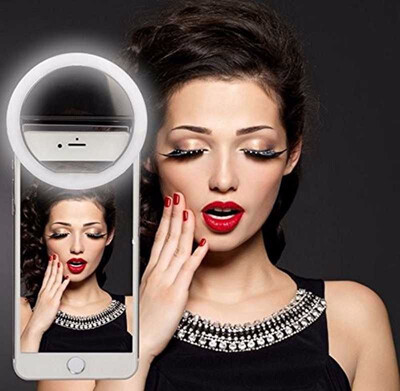 

2018 Portable Mini Phone Selfie LED Ring Light Spotlight 36 LED Flash Light Pocket Clip USB Enhancing Photography Smartphone