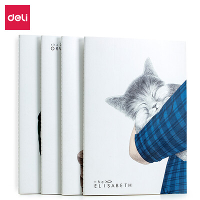 

Deli deli 4 B540 pages old series suture soft copybook notebook FB540-4