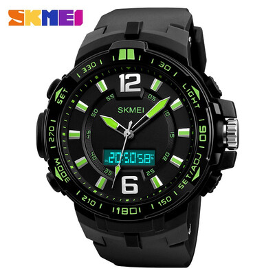 

SKMEI big dial For men sport watch Waterproof Chronograph Clear alarm clock Watch with double scoreboard Relogio Masculino 1273