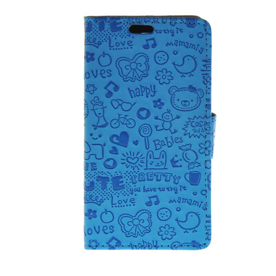 

MOONCASE Cute Little Witch Leather Side Flip Wallet Card Holder Stand Pouch ЧЕХОЛ ДЛЯ LG Magna Blue