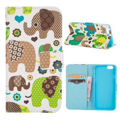 

MOONCASE Case for iPhone 6 / 6S (4.7") Flip PU Leather Fold Wallet Card Slot Kickstand Back Case Cover [Pattern series] /a21