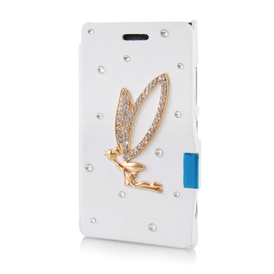 

MOONCASE Luxury Flower Crystal Leather Side Flip Wallet Pouch ЧЕХОЛ ДЛЯ Nokia Lumia 925