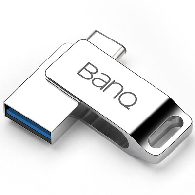 

banq C60 mobile phone U disk 32G USB30 Type-C 31 dual interface high-speed all-metal 360-degree rotation mini USB flash drive OTG mobile phone dual-use U disk snow silver